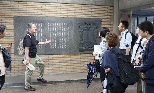 二つの講演のあと、段左衛門の屋敷跡を中心に吉原などを歩いた（7月12日・東京）